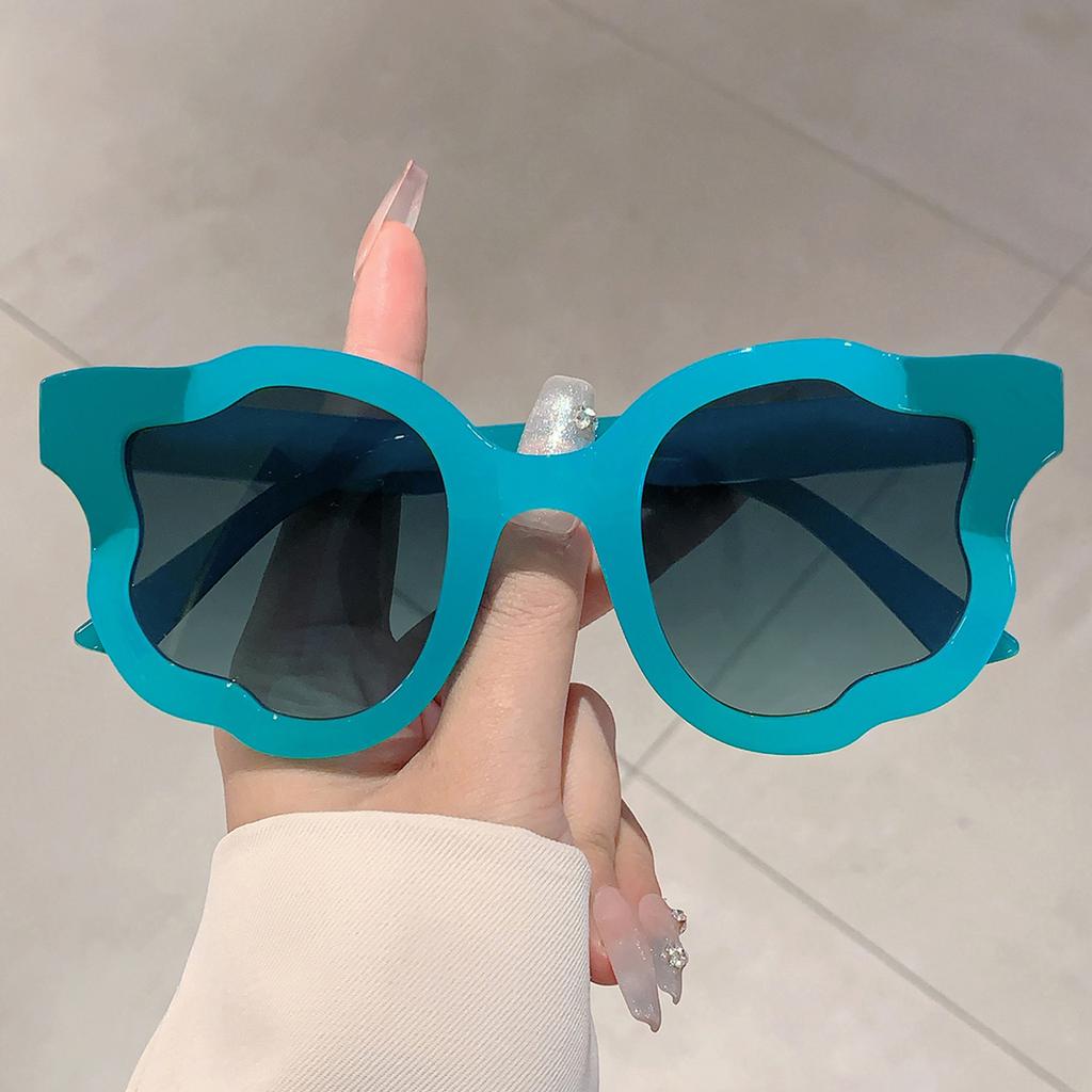 Candy Color Popular Ladies Shades Fashion Flower Decor Pink Sunglasses Ins Brand Design Beach Travel Sun Glasses