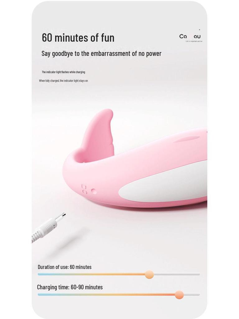 Miji Pipi Whale Wearable Vibrator Mini Program - Adult Female Toy for Vibration and Fun.