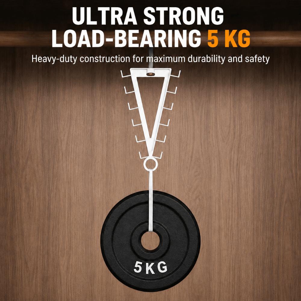 Wall Mounted V Shaped Hanger Rotatable Hat Rack New Multi Hook Organizer  for Wardrobe