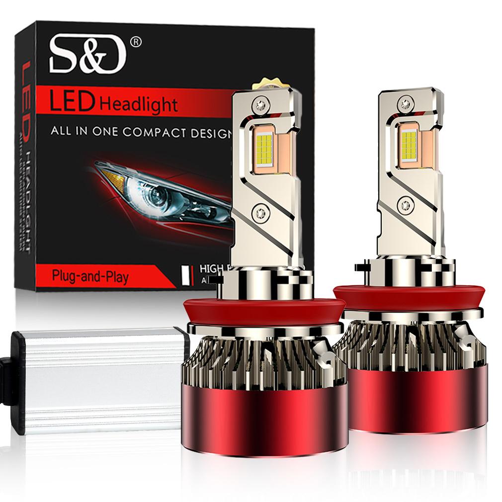 2 Stück H7 H4 LED-Scheinwerferlampen 6500K H1 H8 H11 LED 9005 HB3 9006 HB4 Auto Lampe 120W 60000LM 9012 Hir2 Hohe Leistung Canbus 30SMD CSP Chips Scheinwerfer
