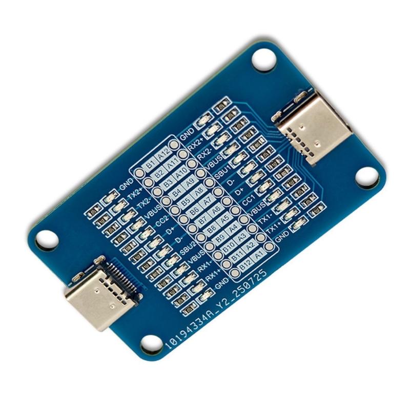 24 Pin Conductions Testing Board For USB C Cable LED Indicators System Light Weight Design Phone Chargers Tool Kit