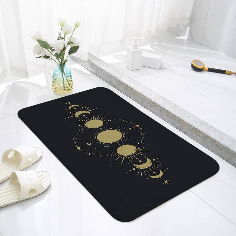 Moon Phases Light Floor Mats Home Laundry Rug Carpet For Living Room Decor Lounge Area Anti-slip Foot Mat Entrance Doormat