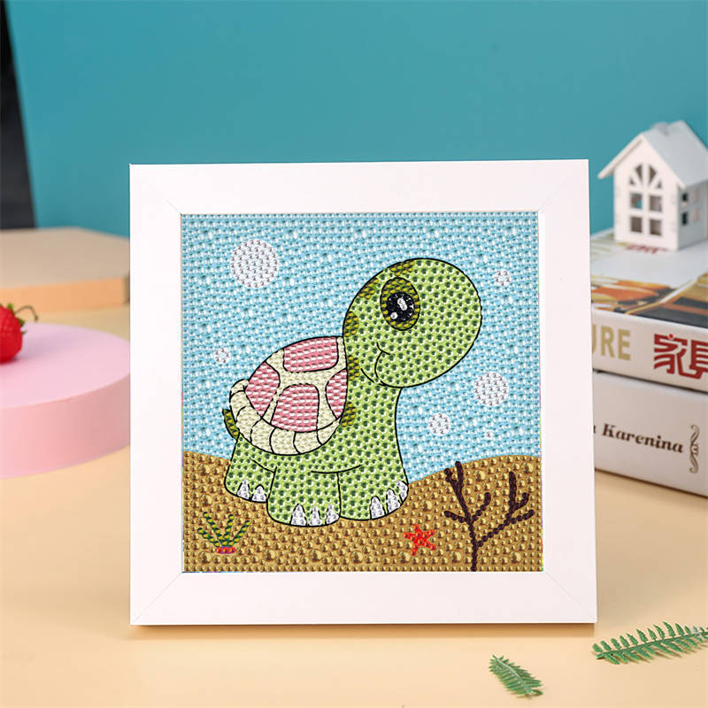 Kids Full Drill 5D Diamond Painting Kit, Cartoon Animal Handmade Diy Diamond Paste Decor Art