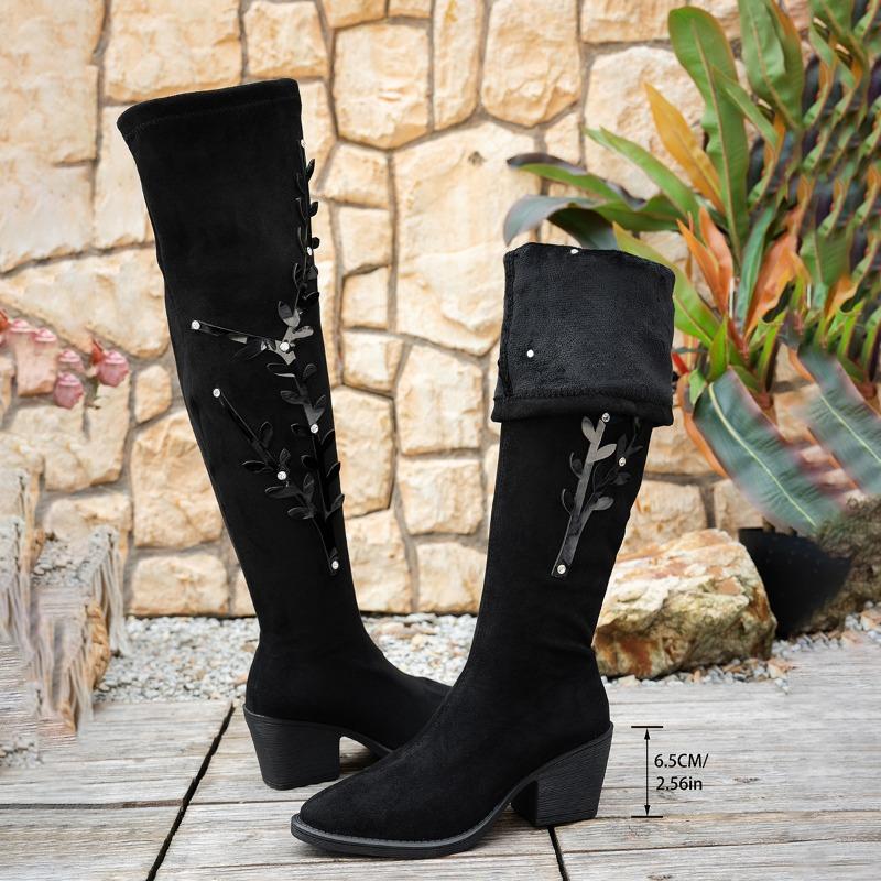 Fashion Winter 2025 Women's New Over-the-Knee Boots Long Thigh Stretch Boots