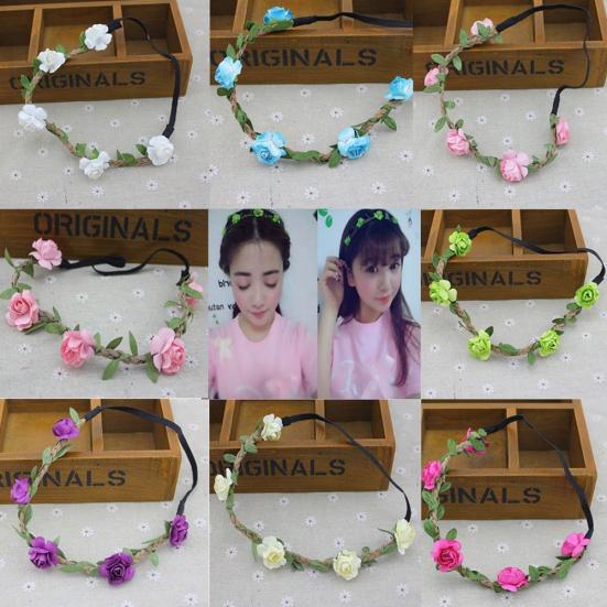 Boho Blumen Frauen Mädchen Blume Haarband Stirnband Festival Party Hochzeit Dekor