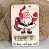 Wood Christmas Money Holder Festive Money Clip Ornament Wallet Pendant Decor for Tree Decoration Holiday Party Supplies