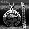 Davidster Chai Hanger Ketting Mannen Hexagram Roestvrij Staal Religieus Jodendom Kettingen Hanukkah Je Ster Cadeau Sieraden
