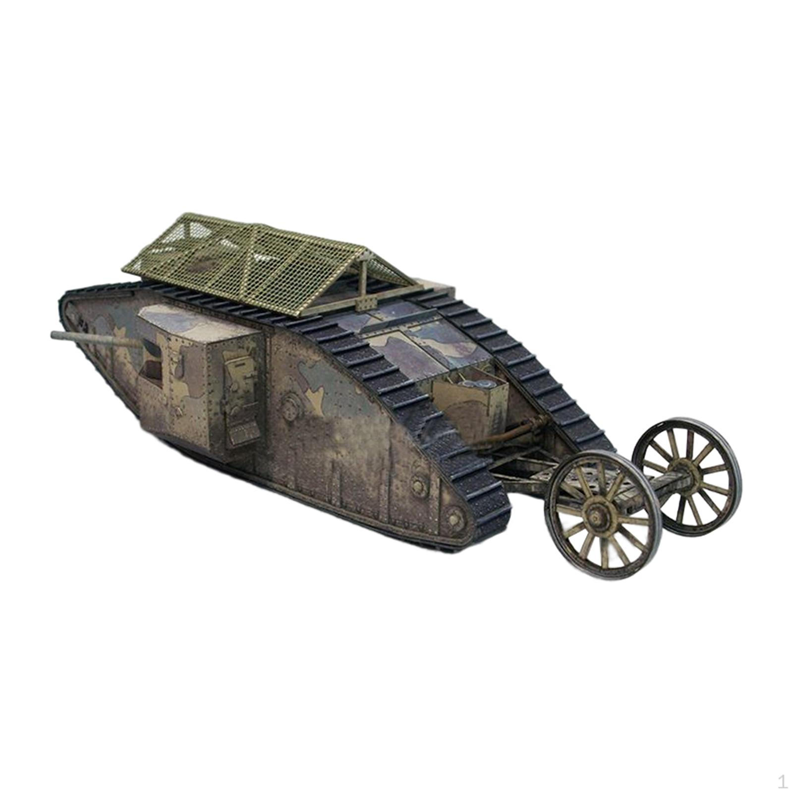 1:35 Scale Tank Model Cardboard Decorations Building Kits for Birthday Gifts