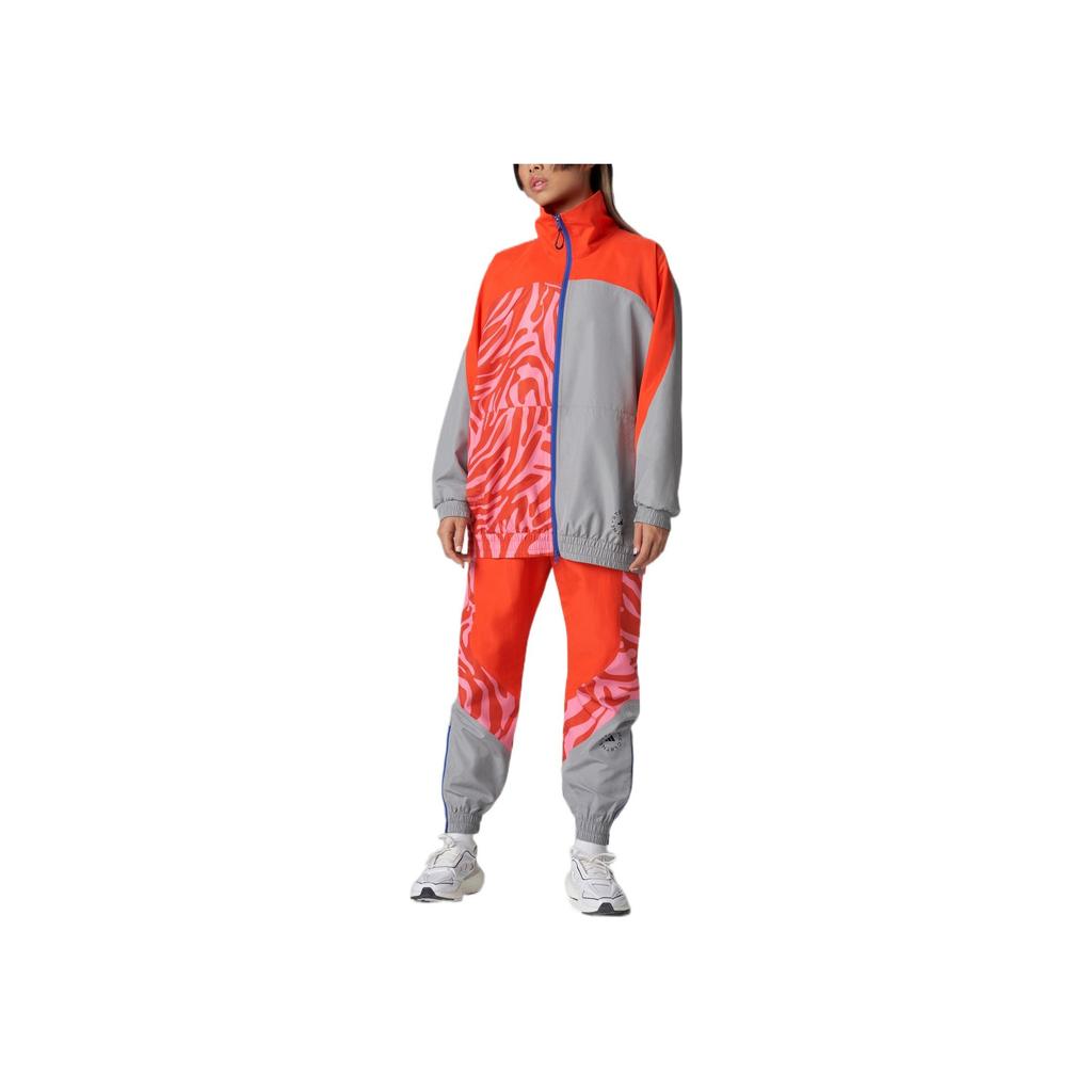 Adidas X Stella McCartney Retro Sports Stand Collar Jacket Women Jackets Orange H59949