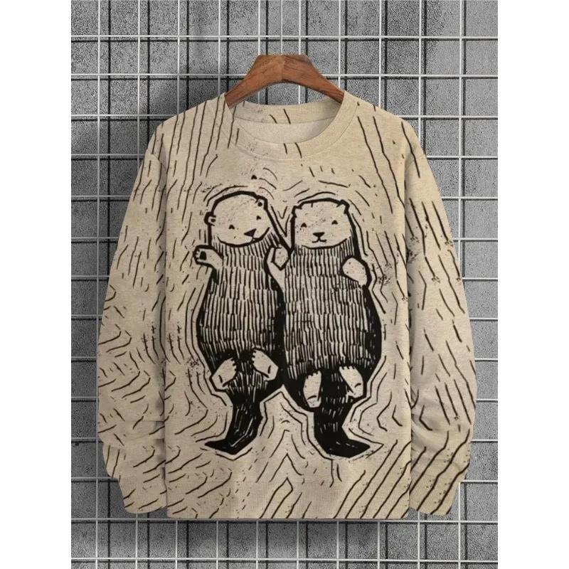 

Мужская повседневная толстовка с цветочным принтом и японским принтом «Выдра» в стиле «вода» в стиле «самурай» в стиле «хип-хоп» для пар в стиле «харадзюку» 6XL