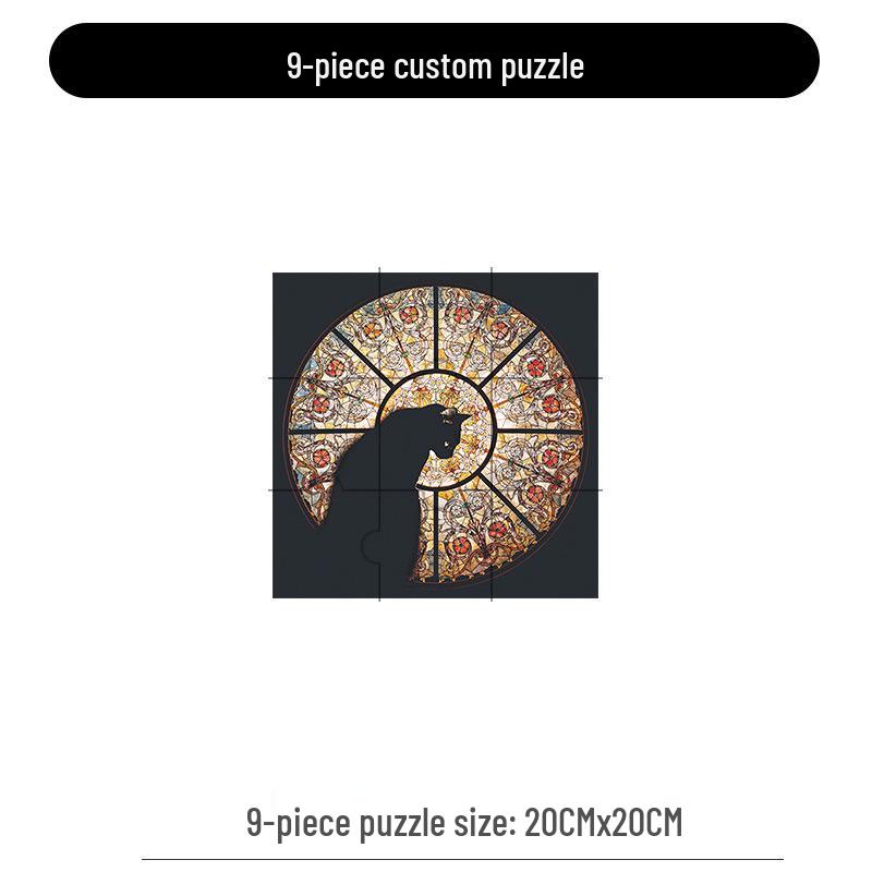 Church Cat 9x156-Piece Square Wooden Jigsaw Puzzle - Stress Relief Toy & Birthday Gift