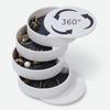 Rotating Jewelry Box 4 Tier Storage Case Earring Bracelet Rings Girl Gifts Necklace Organizer