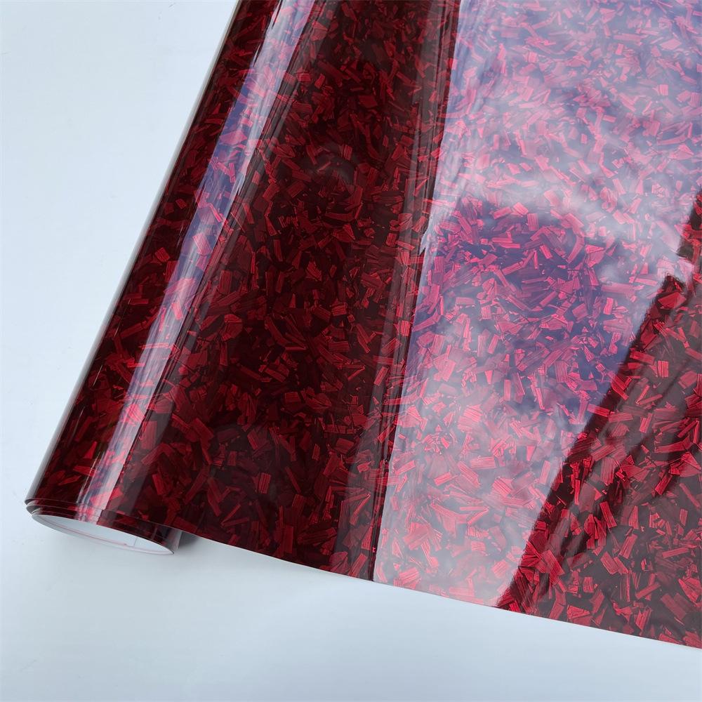 Gloss Black Flower Carbon Fiber Car Wrap Sticker for Interior & Exterior