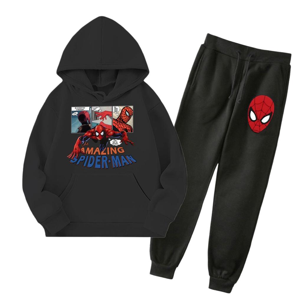 Kids Hoodie and Sweatpants Set Graphic Print with Pockets for Boys and Girls