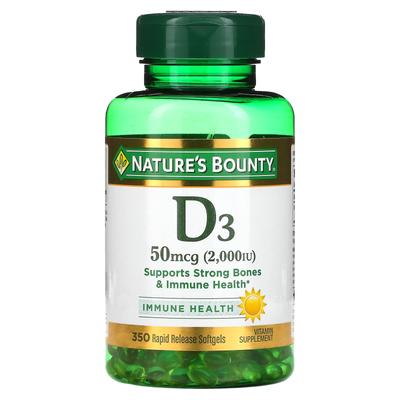 D3, 50 mcg (2.000 UI), 350 capsule softgel a rilascio immediato