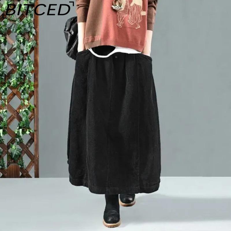 

BITCED Женская Мода Повседневная Однотонная С Принтом Летняя Весенняя Юбка S