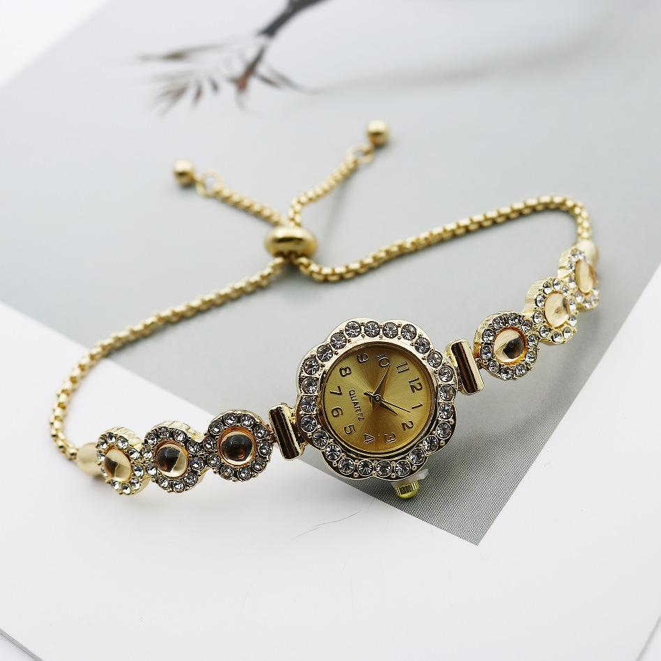 Montre Femme Calcédoine Montre Bracelet Corde à Tirer Réglage Libre Tempérament Luxe Léger Mode Montre à Quartz