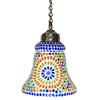 Mehrfarbige florale Glasglocke Decken-/Hänge- Mosaiklampe 16cm