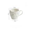 1 rock patterned milk cup, breakfast cup,ceramic ear hanging Italian espresso cup, creative English afternoon tea cup, water cup