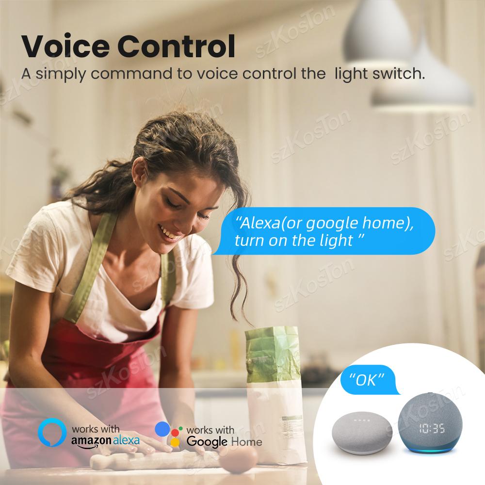 Tuya Wifi Smart Switch Module Smart Home DIY Breaker 1 2 3 4 Channel Supports 2 Way Control Voice Works with Alexa Google Alice