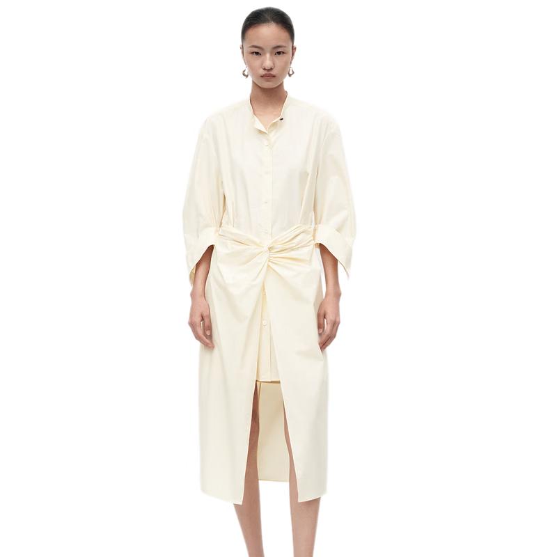 

Edition Women s Design Twist-Knot Cotton Shirt Dress M