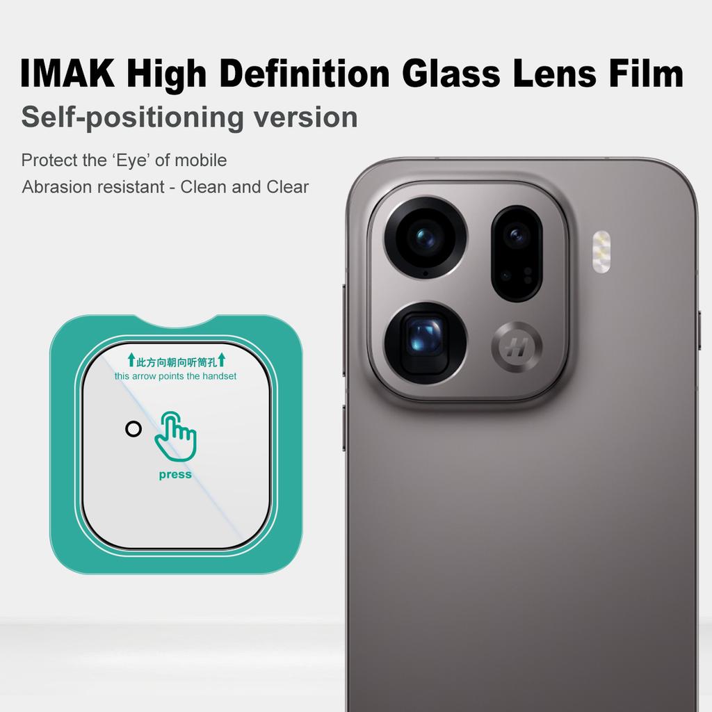 For OPPO Find X9 Pro 5G Glass IMAK High Definition Glass Lens Film Self-positioning Version