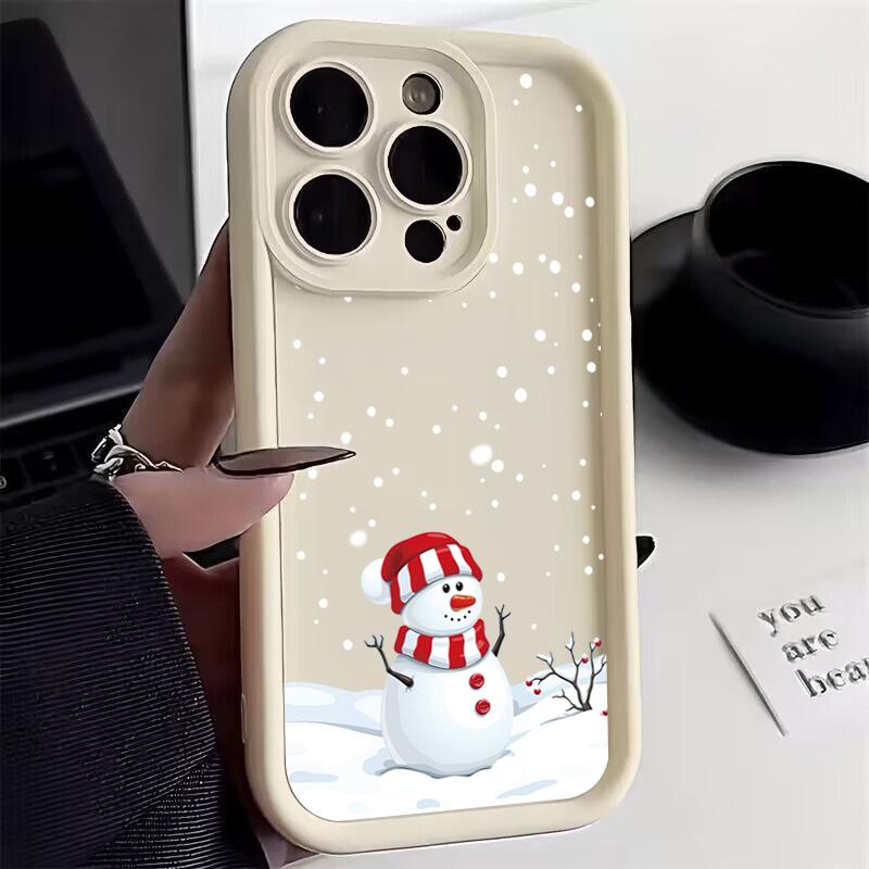Case for Redmi Note 13 4G Snowflakes Christmas Case for Xiaomi Redmi Note 14 12 Pro Plus 5G 12S 11S 11 10S 10 13C 12C 14C Cover