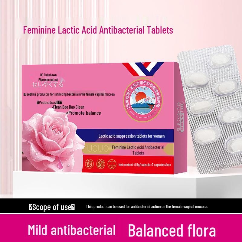 Fukawa UOUO Kobiece Tabletki Antybakteryjne z Kwasem Mlekowym dla Flory Pochwowej i Zdrowia Intymnego