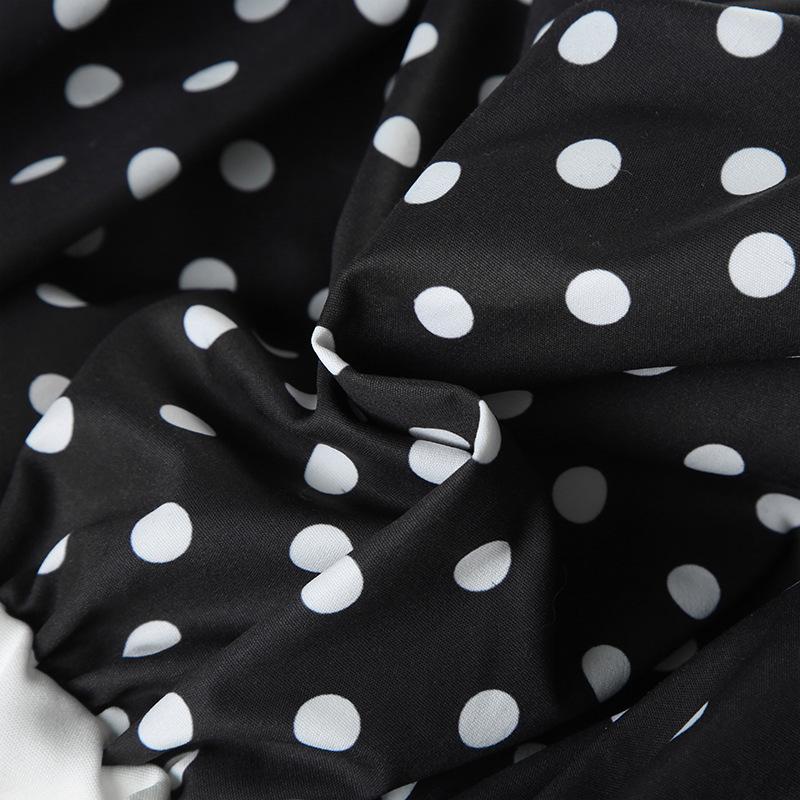 Casual Polka Dot Bud Skirts Fashion Contrast Color Gentle Sweet Mini Skirts For Girls Cute Elastic Waist Bottoms Spring