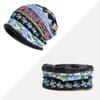 Women's Floral Print Cotton Pullover Hat and Scarf Set for Sun Protection