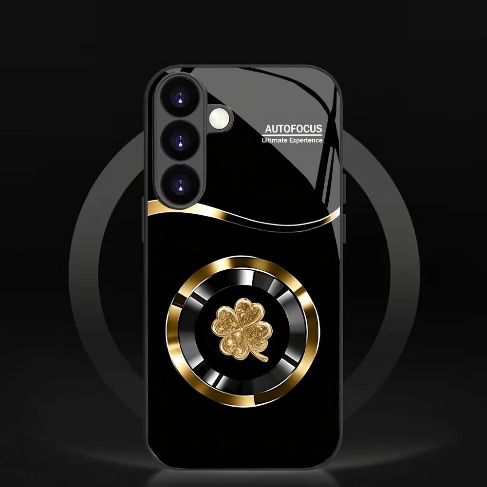 Simple high-end glass phone case suitable for Samsung Galaxy S26 S25 S24 S23 S22 S20 FE/Ultra/Plus anti drop back cover