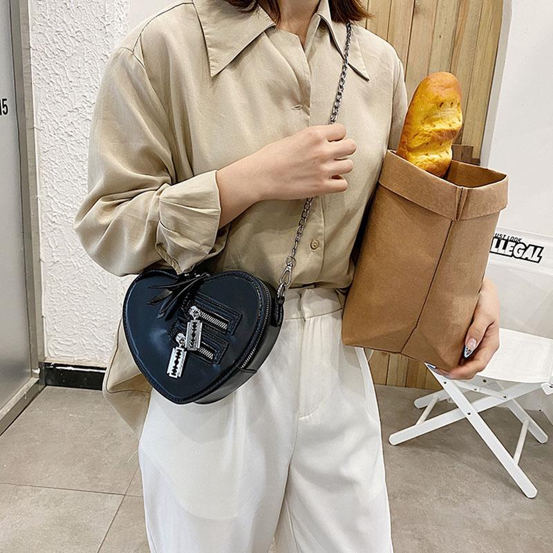 Mode Liebe Herzform Umhängetaschen für Frauen Luxus Designer Handtaschen aus Leder Marke weibliche Kette Umhängetasche Handtasche