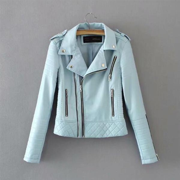 

Жіноча індивідуальна шкіряна куртка Мотоциклетна шкіряна куртка для жіночої вуличної модної куртки XXL чорний