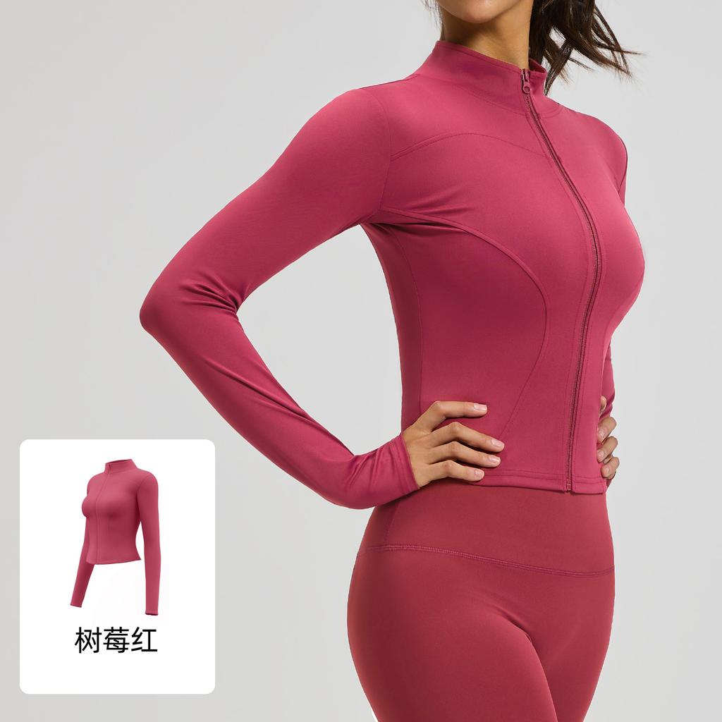 Spring And Autumn Slim Yoga Clothing Long Sleeve Women'S Skinny Running Naked Sports Fitness Yoga Jacket Top
