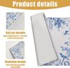 Spring Vintage Bird Placemats Set of 6, Chinoiserie Flower Linen Place Mat Washable Stain Resistant Table Mats for Farmhouse Kitchen 12x18 Inch