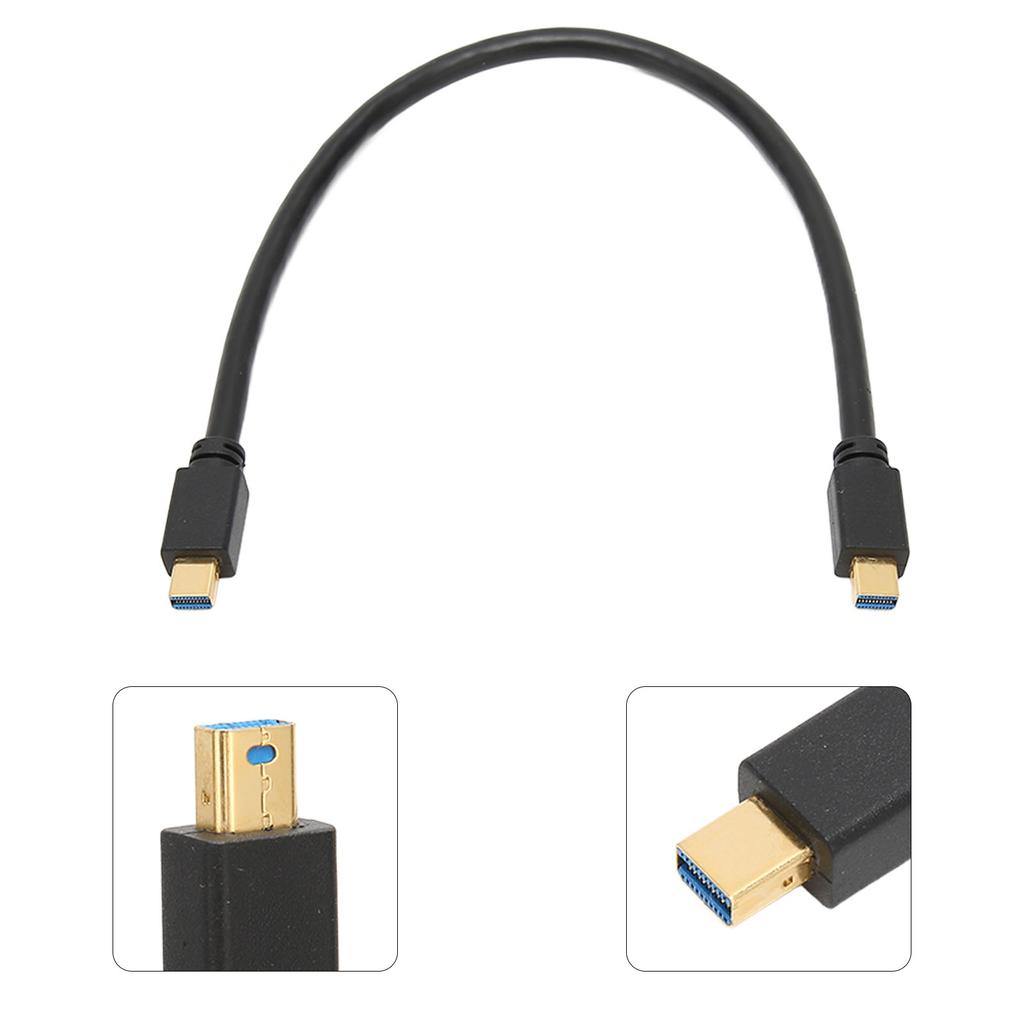 DP mascul la DP mascul, suportă 8K la 60Hz, 4K la 144Hz, 2K la 165Hz, cablu DP1.4, cablu mini DP de 30cm pentru