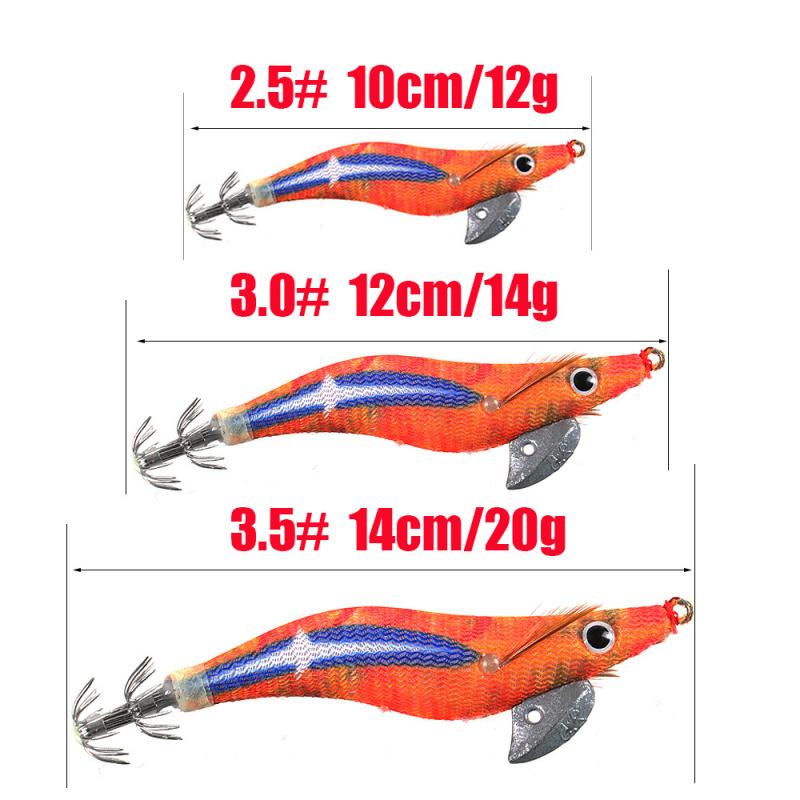 Meeresfischen Tintenfischköder Nachtleuchtend Holzgarnele 10 12 14cm Hochrealistisch Bionische Garnelenköder