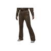 Air Color Block Slim Fit Comfortable Flared Versatile Lace-Up Mid-Rise Knitted Sports Pants Women Bottoms Dark-Brown FZ4202-223