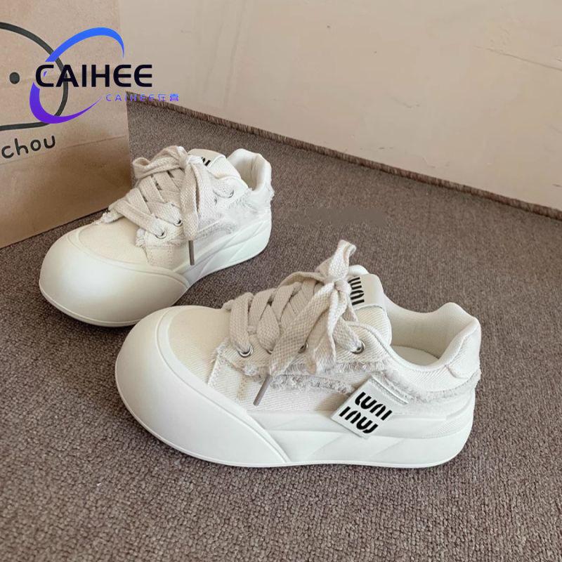 

Platform white shoe bread 2025 new popular cute summer breathable women s shoes casual sports shoes canvas shoes women 40 бежевый