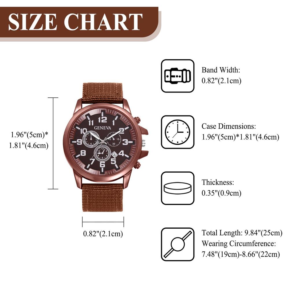 Military Watch with Nylon Luminous Analog Quartz Small Seconds Fashion Accessory Perfect Gift for Day Men's Strap, Waterproof, Display, Calendar,