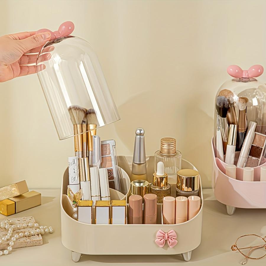 Makeup organizer, Large Capacity Cosmetic Display Case Storage Box, Makeup Brush Holder, Large Capacity Desktop Storage