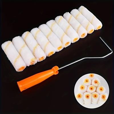 Ensemble Complet de Rouleaux à Peindre 11 pièces/set avec Manche Long & Rouleaux de 4 Pouces, Matériau Tissu & Plastique, Idéal pour les Murs, les Plafonds & les Petites Zones