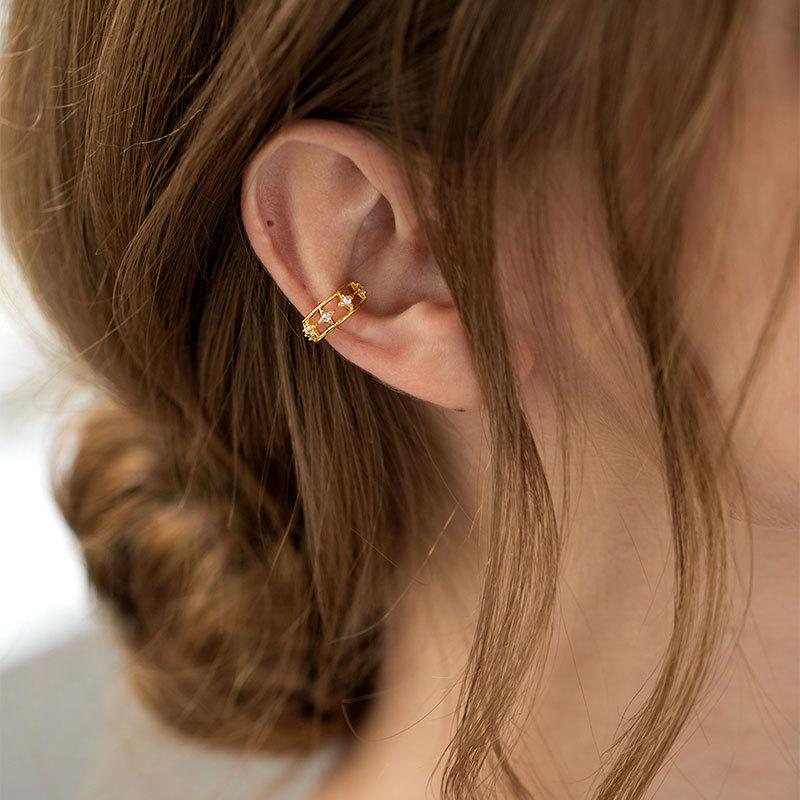 Diamond-set Ear Clips, Cold Wind Temperament, Earbone Nails, No Ear Holes, Fairy Energy, Mori Super Fairy