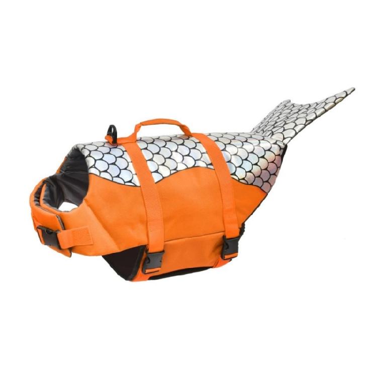 Dog Swim Coat For Mini Breads Modern Polyester Fabric Life Vest With Reflective Detail For Night Safety