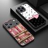 Fashion Love Heart Print Case For iPhone 17 Pro Max Case iPhone 16 15 14 13 Pro Max 17E Magnetic For Magsafe Thin Ring Hybrid TPU+PC Matte Cover
