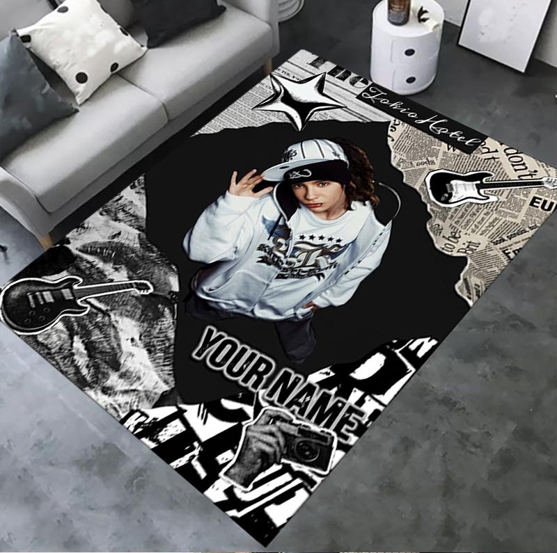 Custom Name Tom Kaulitz Carpet Rug For Living Room Bedroom Home Sofa Decorationkids Play Nonslip Floor Mat