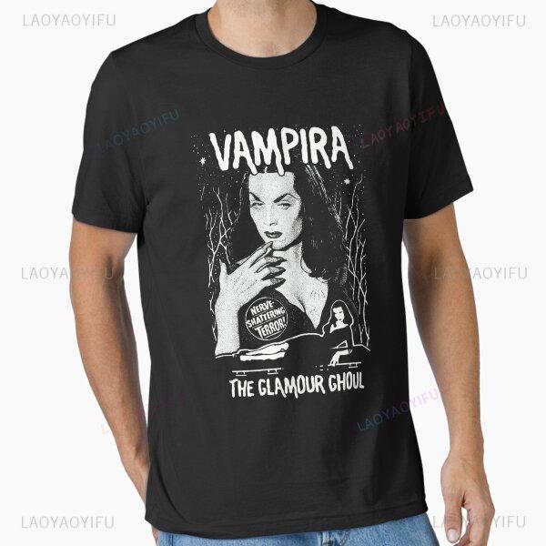 Vampira Gothic Grindhouse Tshirt Unisex For Unisex Unisex Scifi Bizarre Graphic Cotton Tee Vintage Band Merch Streetwear Casual