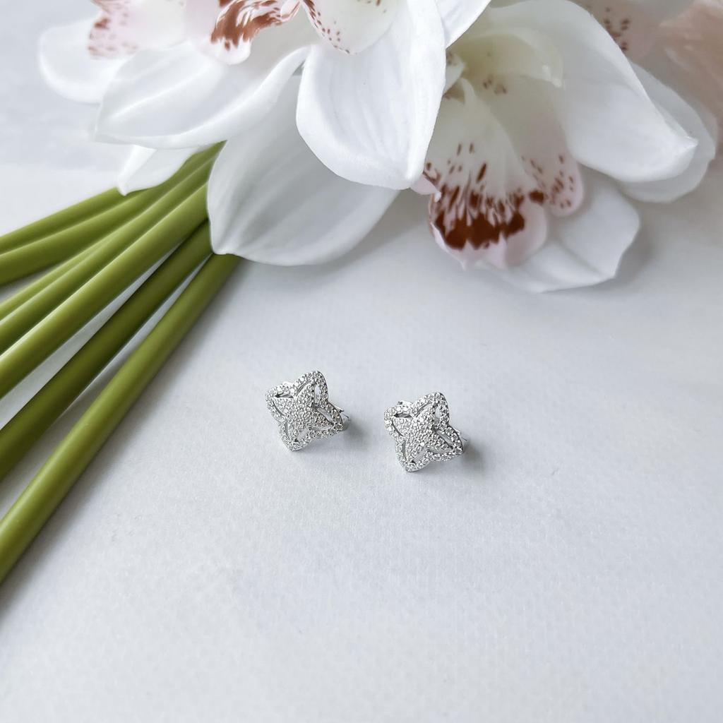 Silver Earrings with Cubic Zirkonia (2151159)
