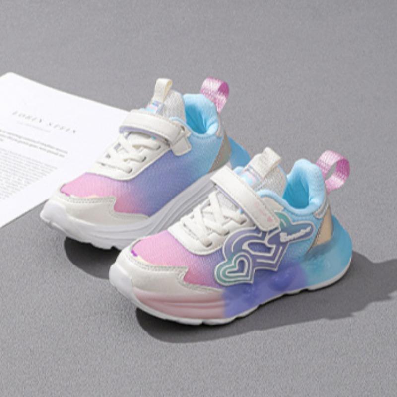 WARRIOR Classmate Spring and Autumn New Girls Breathable Sports Shoes Children's Mesh Casual Shoes Lightweight Running Shoes