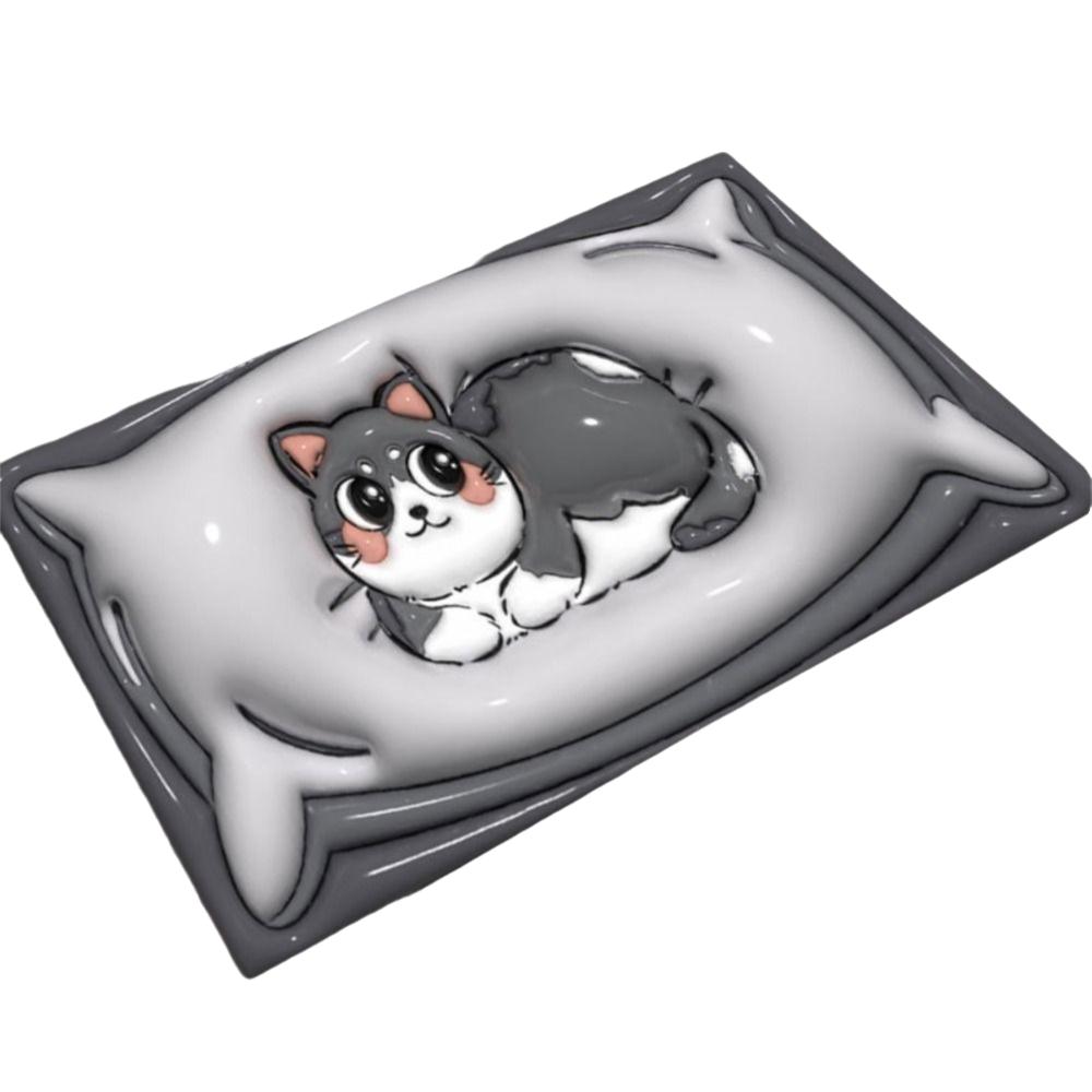 

Диатомовая земля Абсорбирующий коврик Животный узор Дренажные подставки Популярный коврик для пола Спальня Прикроватный 50*80cm-Blue cat